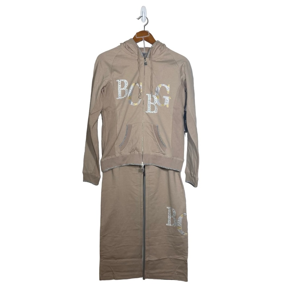 BCBG MAXAZRIA Tracksuit Set of 2‎ Pants And Sweater Size M color Tan